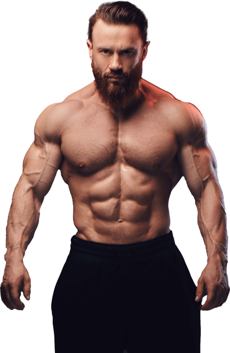 portrait-of-bearded-shirtless-bodybuilder-9SGSSCX