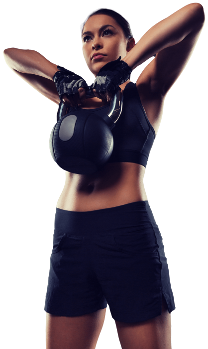 young-woman-flexing-muscles-with-kettlebell-in-gym-P6WWJPA