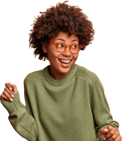 studio-shot-of-happy-pleased-woman-in-upbeat-mood-VCGQHSJ